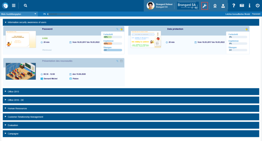 Zugriff auf den Bereich Administration 