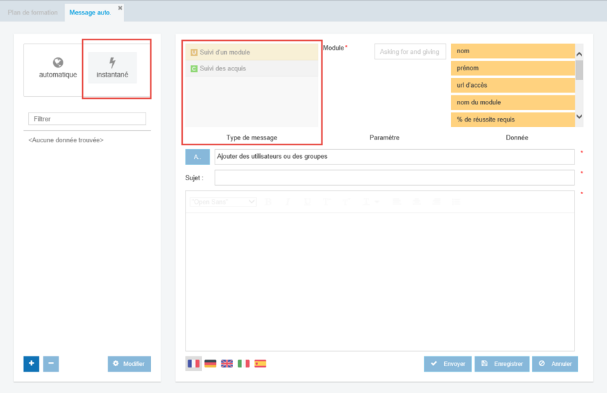 Catégorie instantané